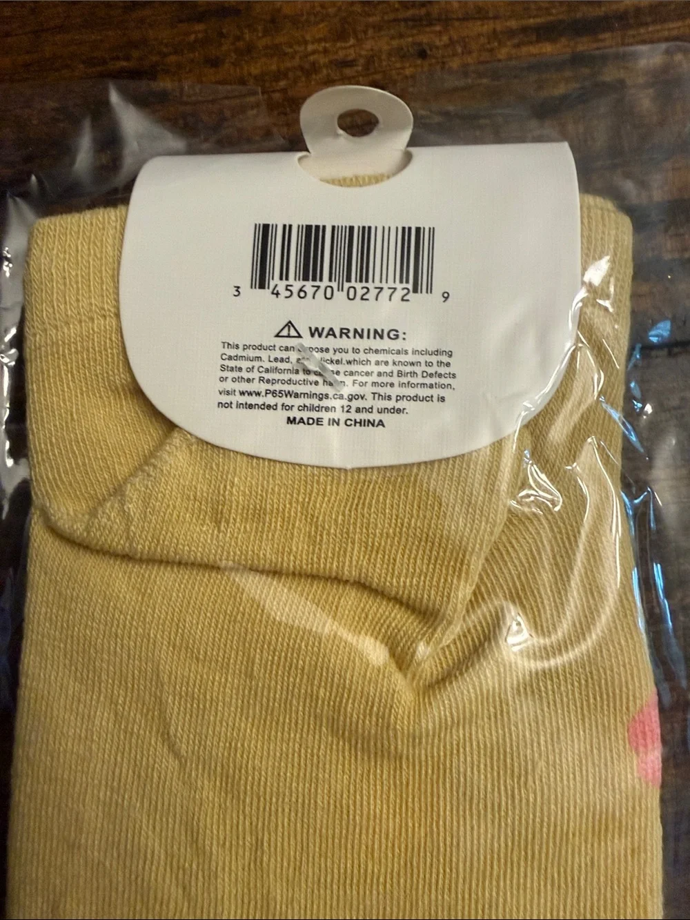 Fashion ‘Betty Boop’ Pale Yellow/Pink/Red Foot Socks (OS)